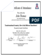 E Port Certificate - Transformational Geometry Johnthomas - Sept 2014