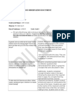 Post Observation Document Dych 2