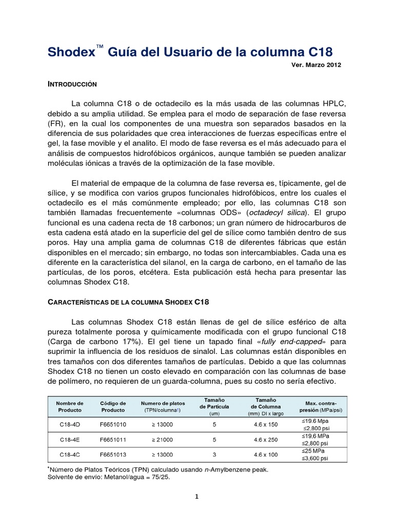Columna C18 | PDF | Tecnología
