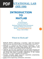 Lecture On MATLAB For Mechanical Engineers-Libre