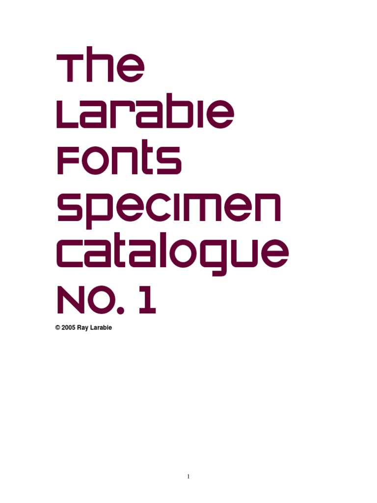 Manuale - Larabie Fonts Guide | PDF | Typefaces | Sans Serif