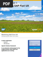 Mobilizing SAP Fiori UX: Week 5 Unit 1