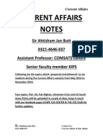 Current Affairs Note by Sir Ahtisham Jan Butt PDF