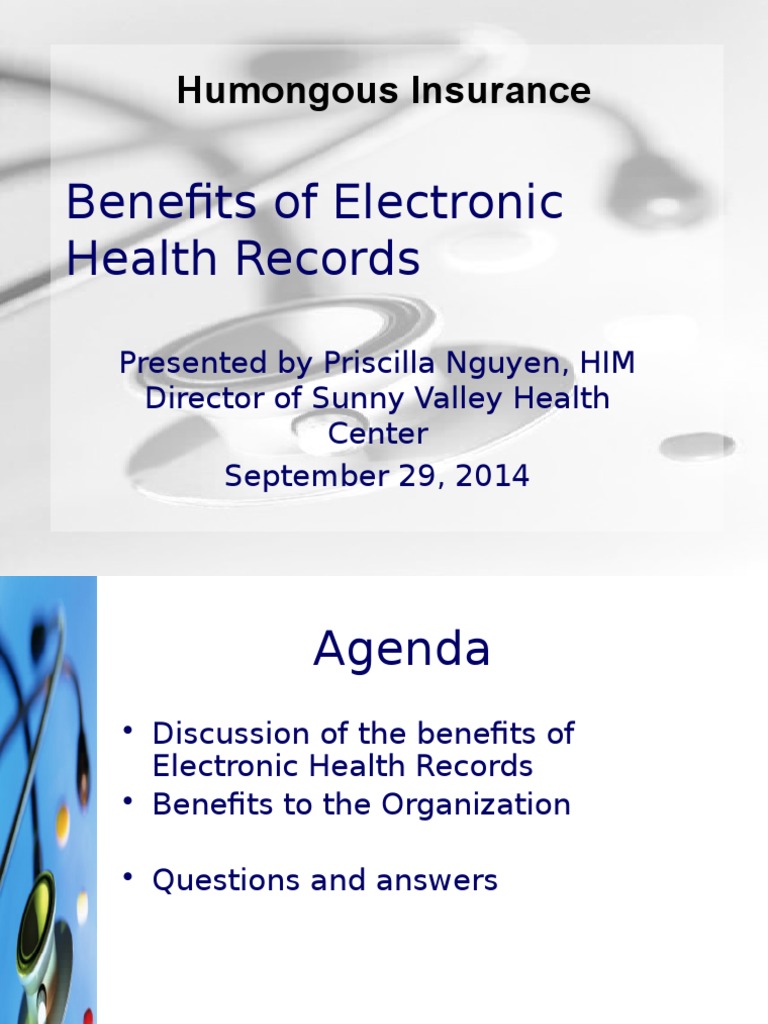 Benefits of Electronic Health Records | PDF | Electronic Health Record ...
