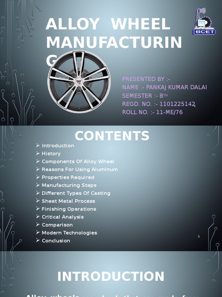 Alloy Wheel Manufacturing PDF Alloy