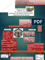 Tarea N°1 Derecho Penal II - Esquemas Sobre: El Procedimiento Abreviado Los Delitos Menos Graves y Admisión de Los Hechos