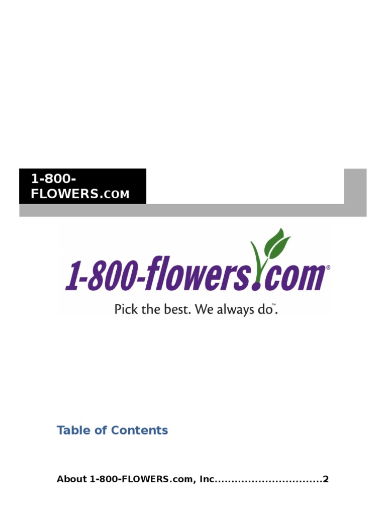 1800flowers Com Company Analysis PDF Strategic Management Equity