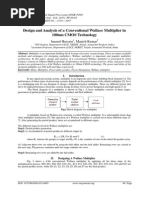 Design and Analysis of a Conventional Wallace Multiplier in 180nm CMOS Technology
