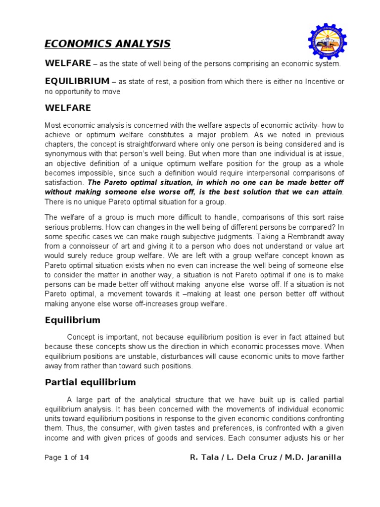 Welfare & Equilibrium | PDF | Welfare Economics | General Equilibrium ...