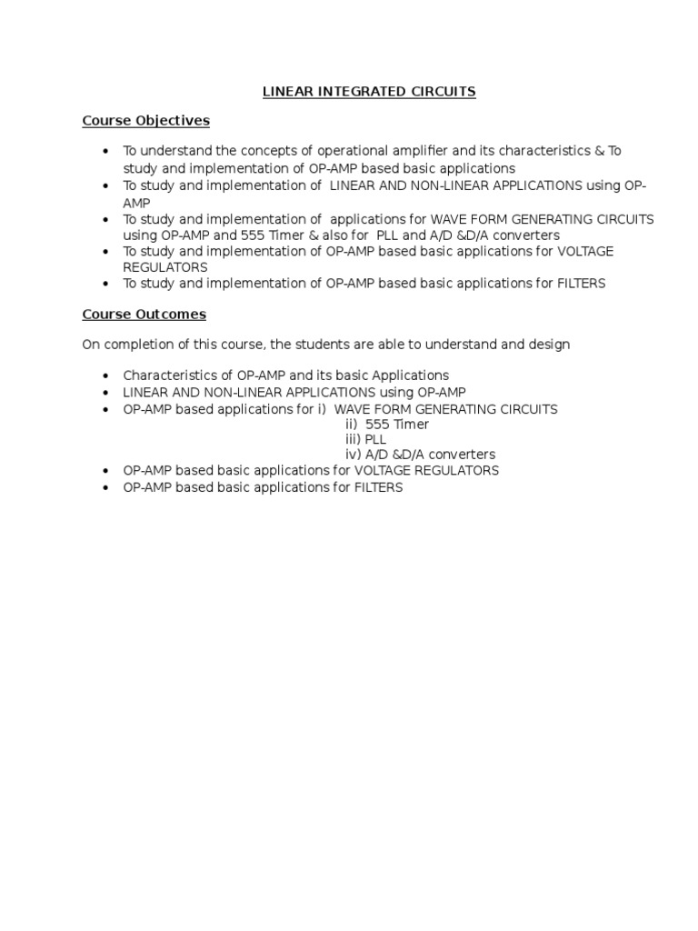 Lic Course Objectives and Outcomes | PDF | Science & Mathematics ...