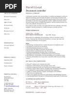 Document Controller CV Template