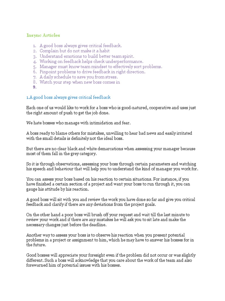 Insync Articles | PDF | Stress (Biology) | Relaxation (Psychology)