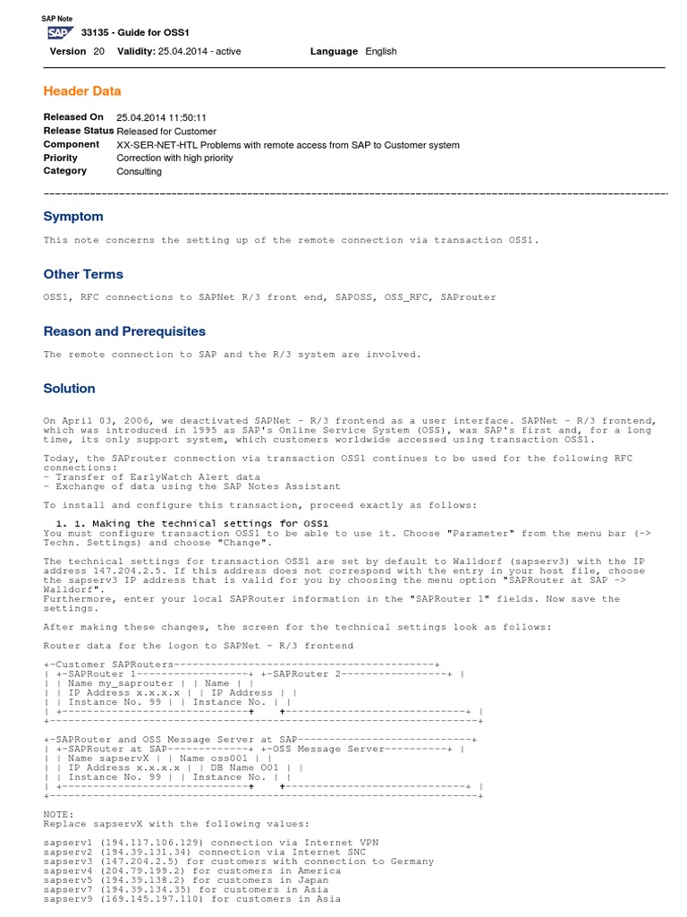 33135-Guide For OSS1 | Download Free PDF | File Transfer Protocol ...