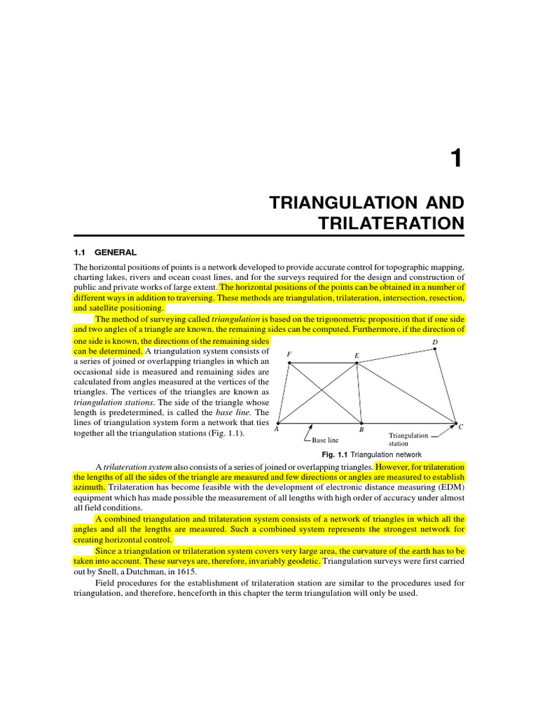 Trilateration Exercises Pdf , (PDF) lecture note Triangulation and ...