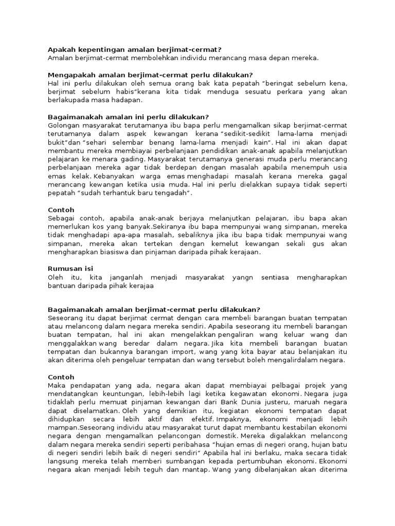 Berjimat Cermat Pdf