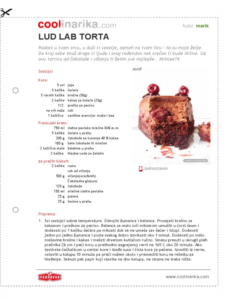 Lud Lab Torta | PDF