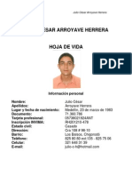 Hoja de Vida Julio Cesar Arroyave