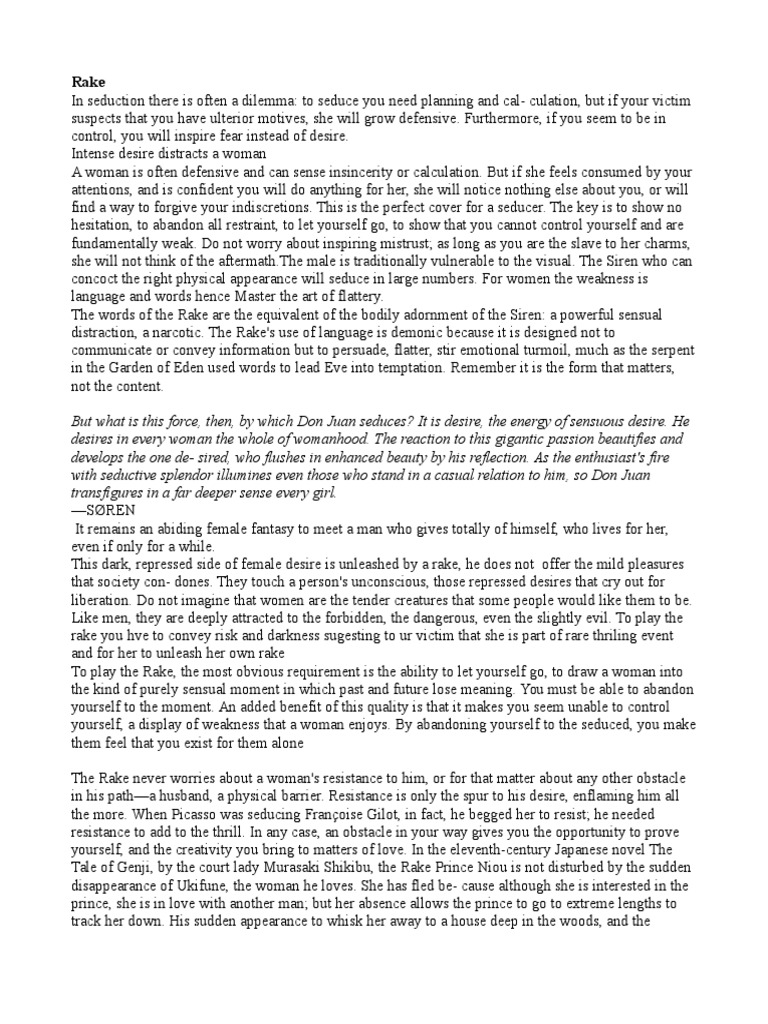 Rake PDF Seduction Flirting