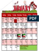 February Calendar 2015 PDF