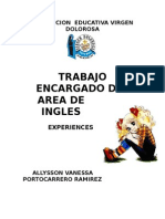 TRABAJO de ALLYSSON de INGLES Experiencias Com Presente Perfecto