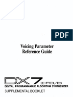 DX7 Voicing Parameter Reference Guide