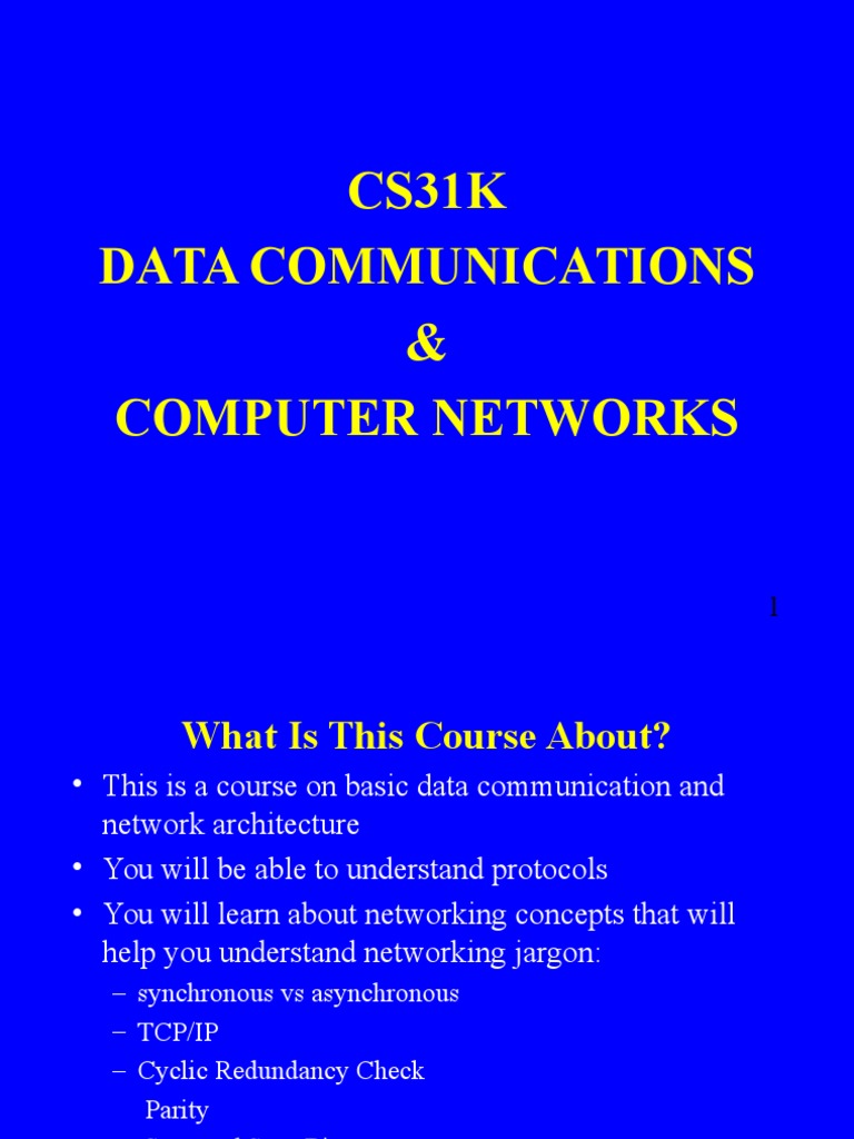 Data Communications Course Overview | PDF | Internet Protocol Suite ...