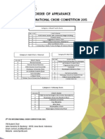 2nd ITB International Choir Competition 2015 Order