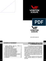 Instruções Vostok (Todos Os Modelos)