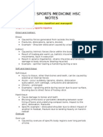 Pdhpe Sports Medicine HSC Notes