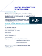 Maruti Digital and Teletech Private Limited: Company Profile