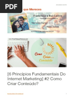 [6 Princípios Fundamentais Do Internet Marketing] #2 Como Criar Conteúdo?