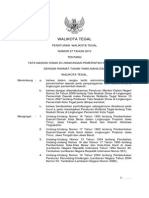 Peraturan Walikota Tegal Nomor 27 Tahun 2010 Tentang Tata Naskas Dinas Di Lingkungan Pemerintah Kota Tegal PDF