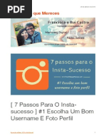 [ 7 Passos Para O Insta-sucesso ] #1 Escolha Um Bom Username E Foto Perfil