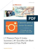 (7 Passos para O Insta-Sucesso) #1 Escolha Um Bom Username E Foto Perfil