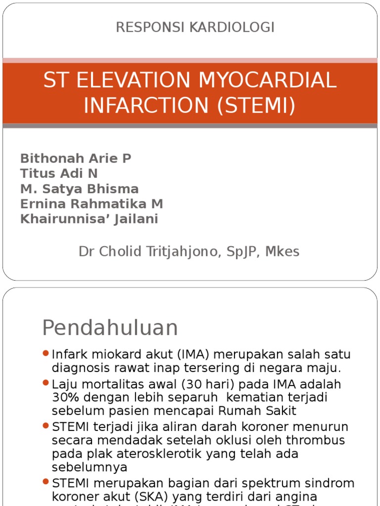 ACS - ST Elevated Myocardial Infarction (STEMI) ) | PDF
