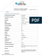 IIT Kanpur MTech student fee receipt