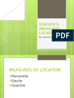 Statistics (Measures Location) : By: Johanne H. Rivas