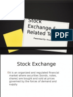 Stock Exchange & Related Terms & Financial Derivatives