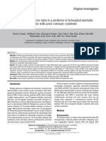 Platelet-To-lymphocyte Ratio is a Predictor of in-hospital Mortality