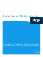 Underground Drilling Access - Consultation May 2014