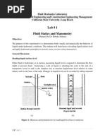 Lab Manual-Manomety Lab Experiment PDF