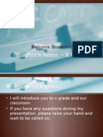 Teacher's Name - X Grade