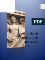 Del Espíritu de Conquista y de La Usurpación