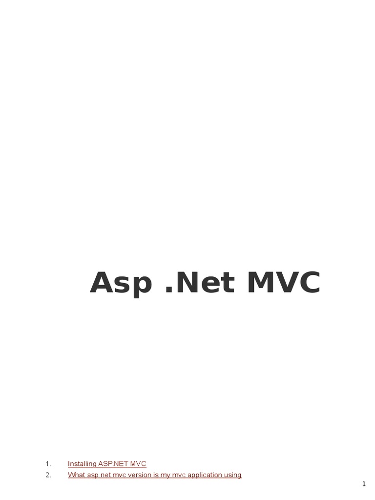 MVC | PDF | Entity Framework | Information Technology Management