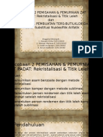 Percobaan 2 Pemisahan & Pemurnian Zat Padat