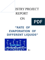 Evaporation Chemistry Project Report