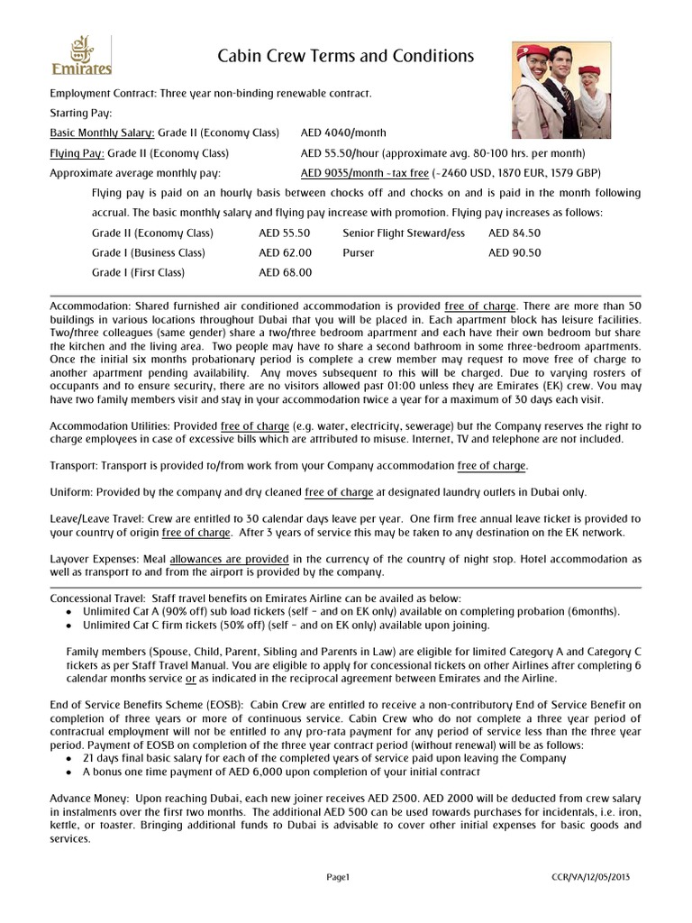 Cabin Crew Terms And Conditions PDF Substance Abuse Business