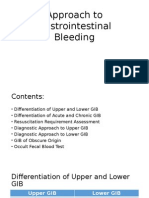 Approach To Gastrointestinal Bleeding