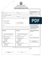 De La Salle University: Service Equipment Request Form