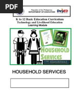 k to 12 Household Services Learning Module